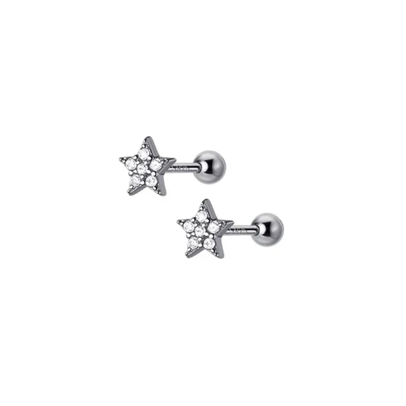 Aretes Mini Estrella con Zirconia
