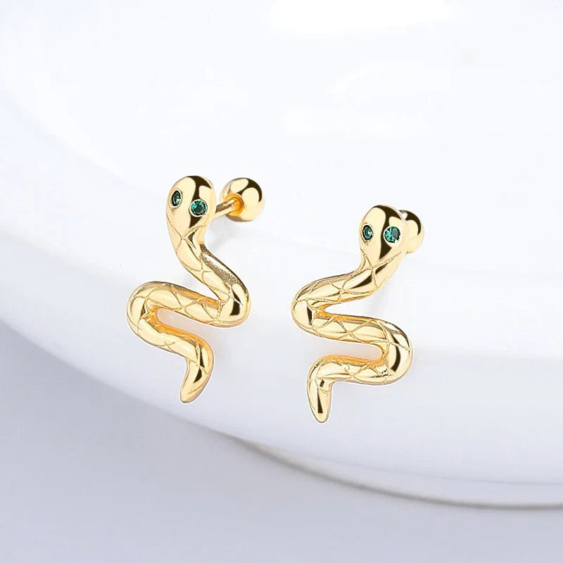 Aretes Serpiente en Espiral