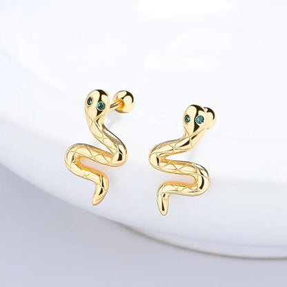 Aretes Serpiente en Espiral