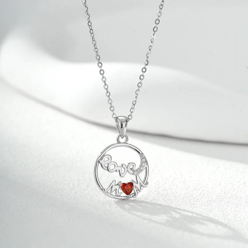 Collar Love Mom con Zirconias