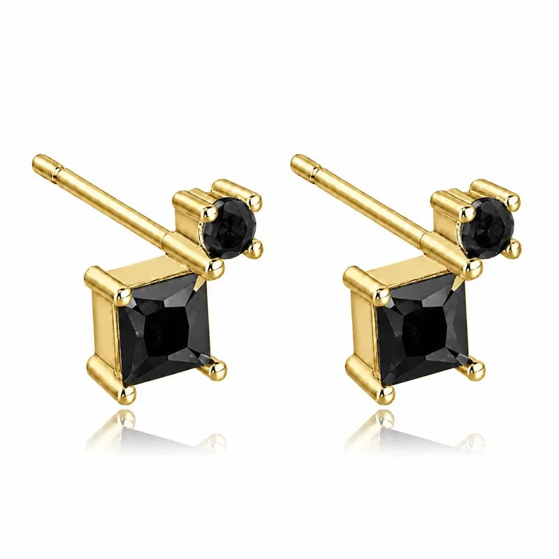 Aretes con Zirconias de Colores Apiladas