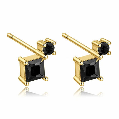 Aretes con Zirconias de Colores Apiladas