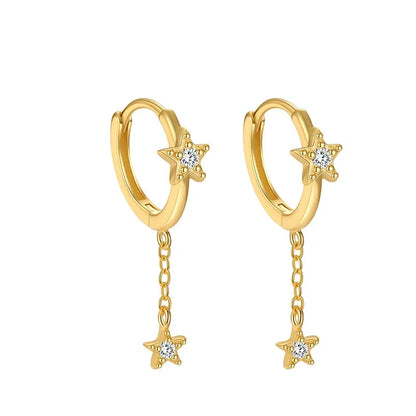 Aretes Estrella con Flecos