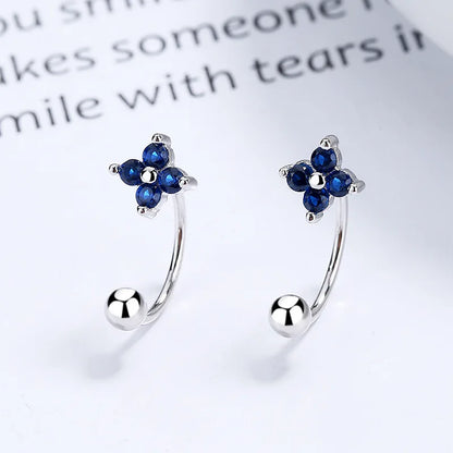 Aretes Bolita Flor o Moño con Zirconia