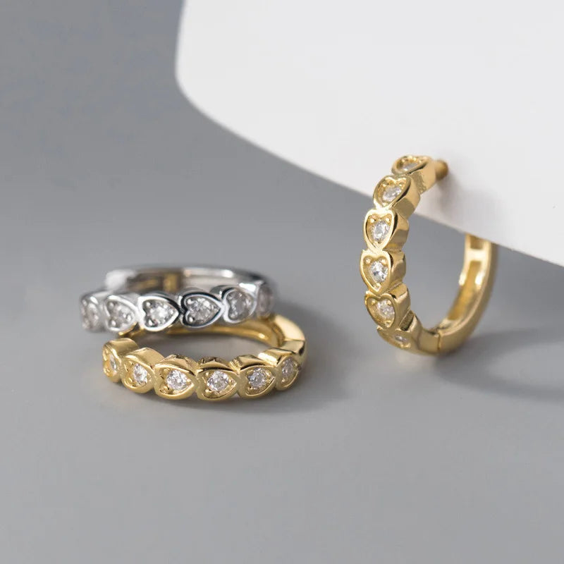 Arracadas Corazón con Zirconias