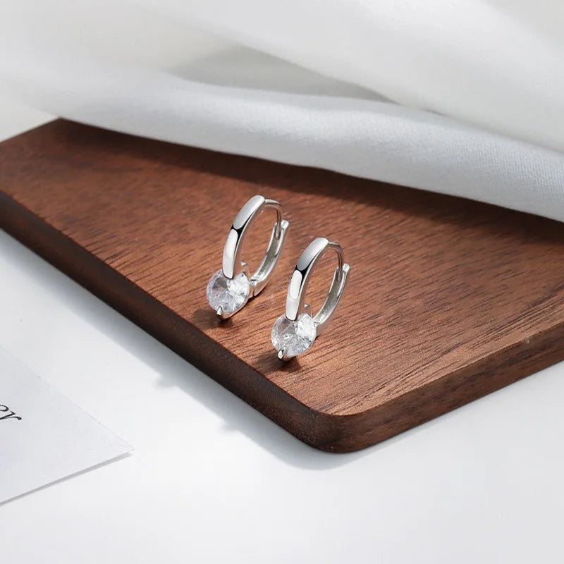 Arracadas con Zirconias Redondas