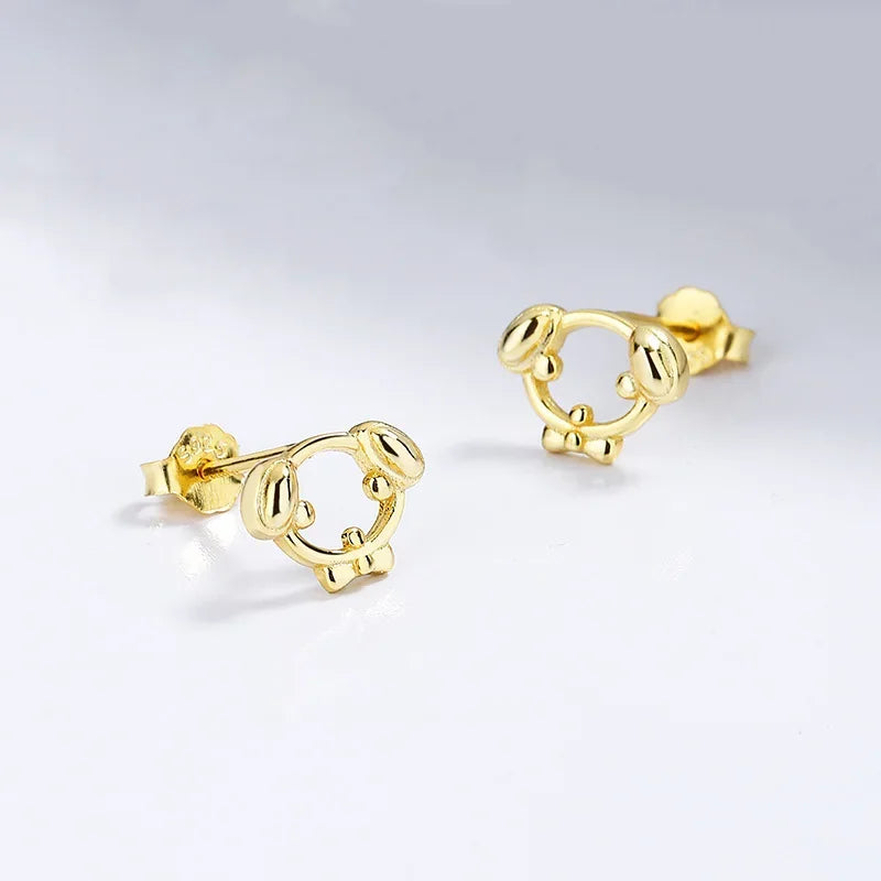 Aretes Perrito Calado