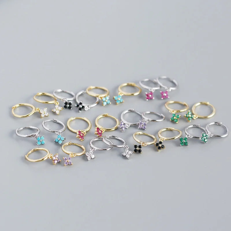 Arracadas con Zirconia en Seis Colores