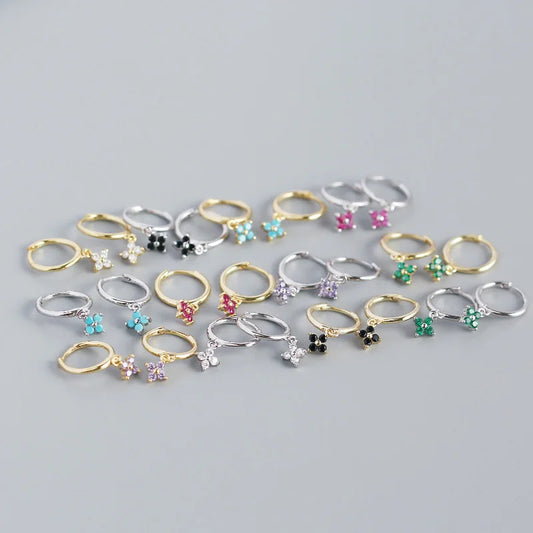 Arracadas con Zirconia en Seis Colores