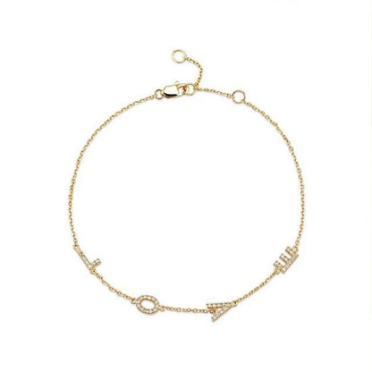 Pulsera LOVE con Zirconias