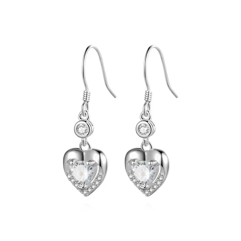 Aretes Corazón Delicado con Zirconias