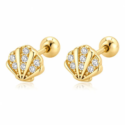 Aretes Concha Marina con Zirconias