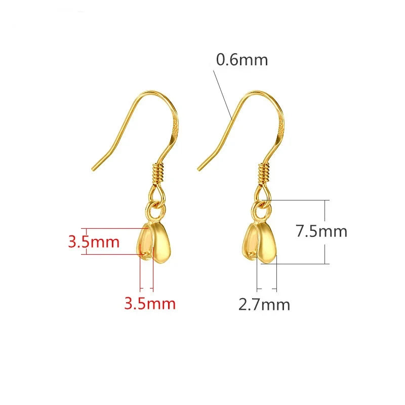 Aretes de Gancho Base para Armar