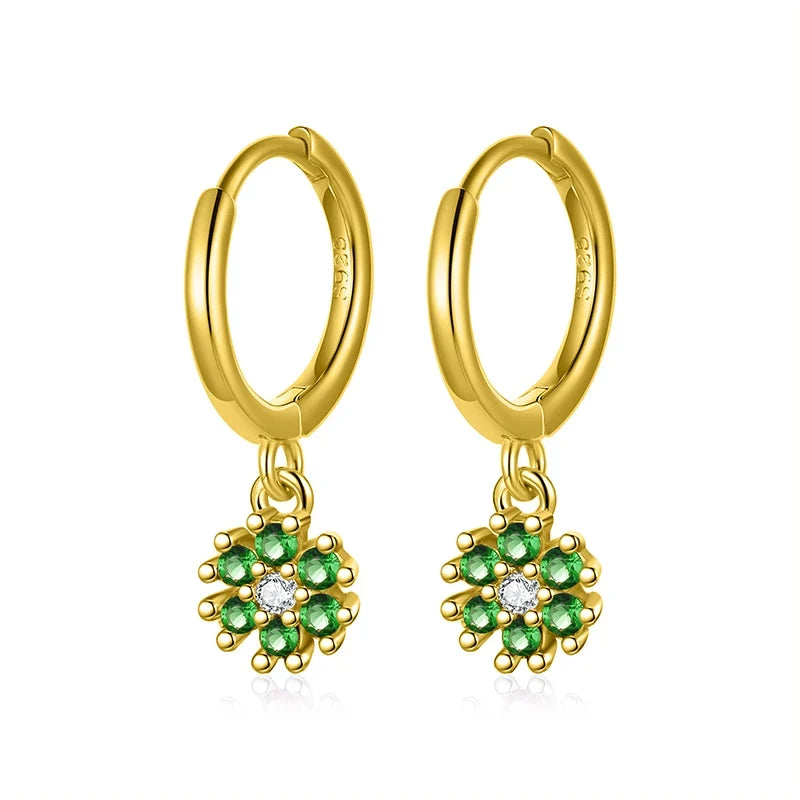Arracadas Flor con Zirconias