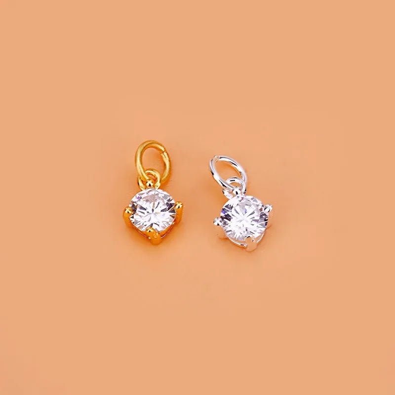 Dije Mini Cuadrado con Zirconia