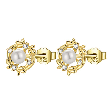 Aretes de Perla con Zirconias