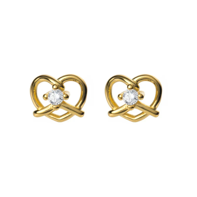 Aretes Corazón Romántico en Cuatro Estilos
