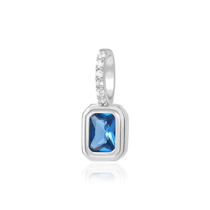 Dije Cuadrado con Zirconia de Color