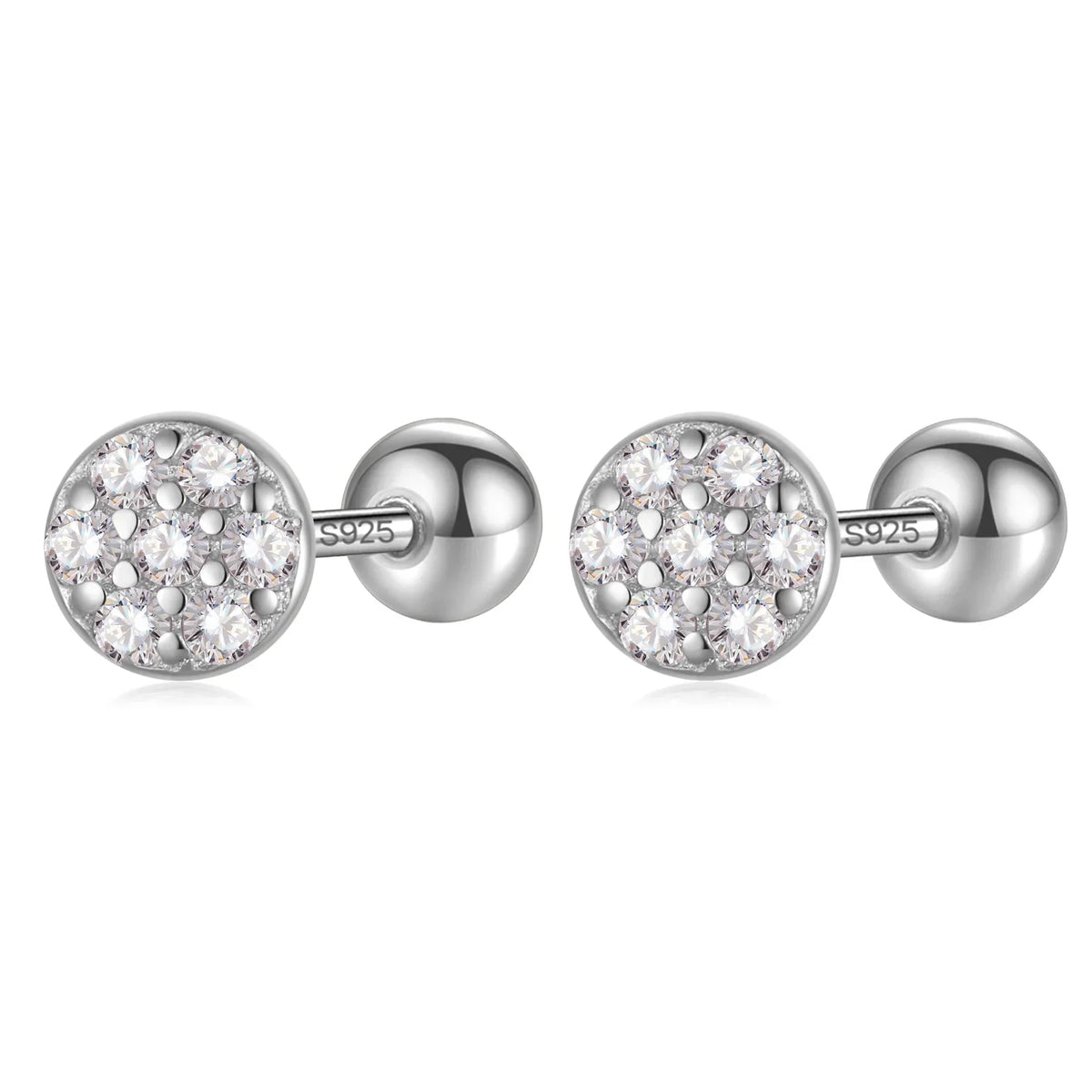 Aretes Triángulo o Círculo con Zirconia