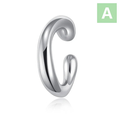 Aretes de Clip Cadena Calada