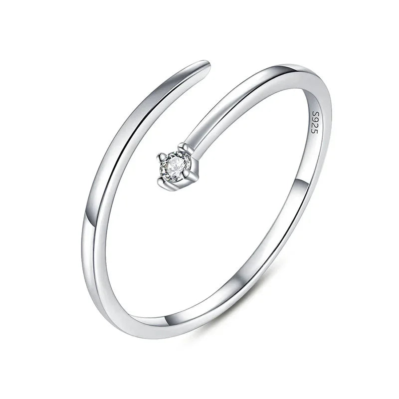 Anillo Línea Brillante Abierto