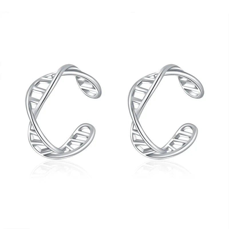 Aretes de Clip Ondas Caladas