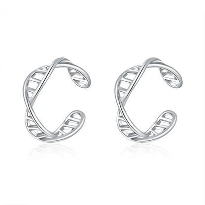 Aretes de Clip Ondas Caladas