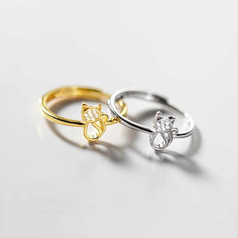 Anillo Gatito con Zirconias