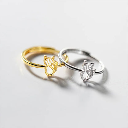 Anillo Gatito con Zirconias