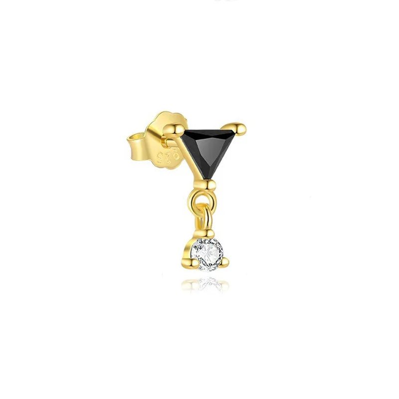 Arete Individual Triángulo Negro