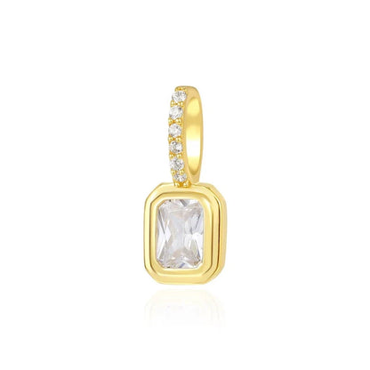 Dije Cuadrado con Zirconia de Color