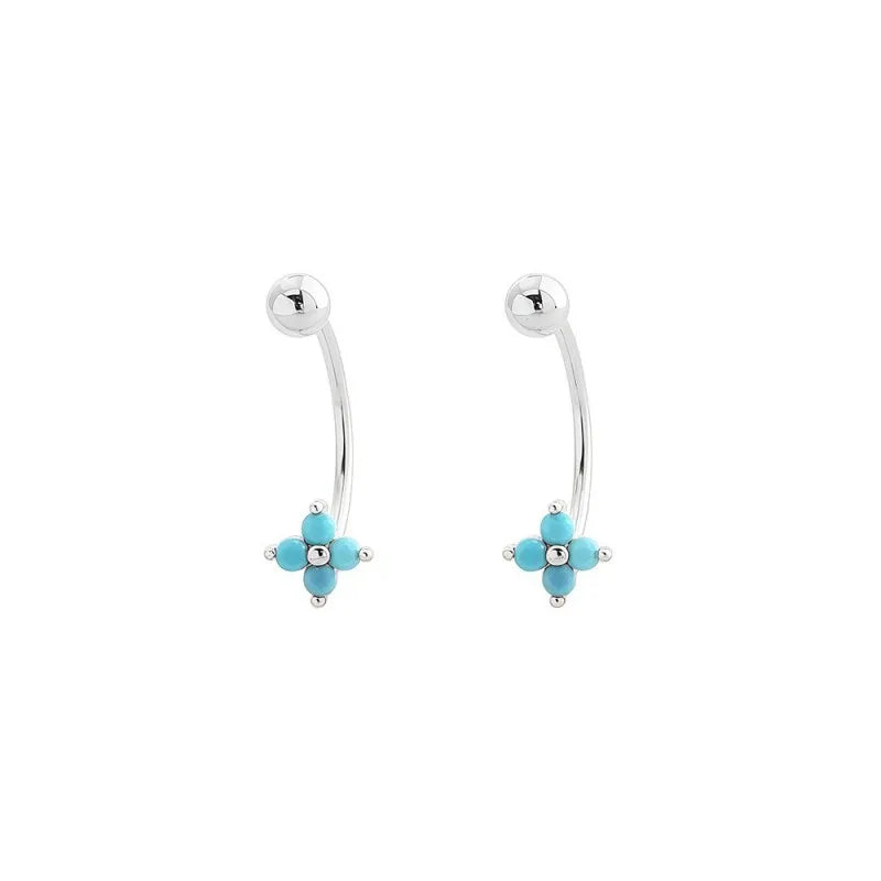 Aretes Trébol de Cuatro Hojas con Zirconias