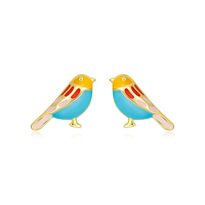 Aretes Pajaritos de Colores