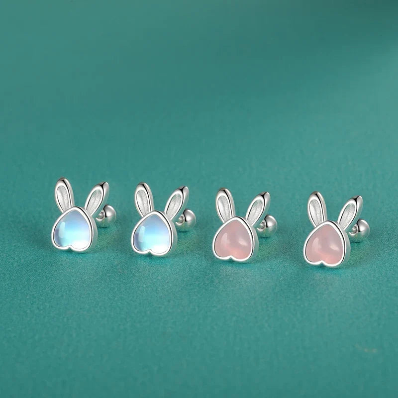 Aretes Conejito con Piedra de Luna