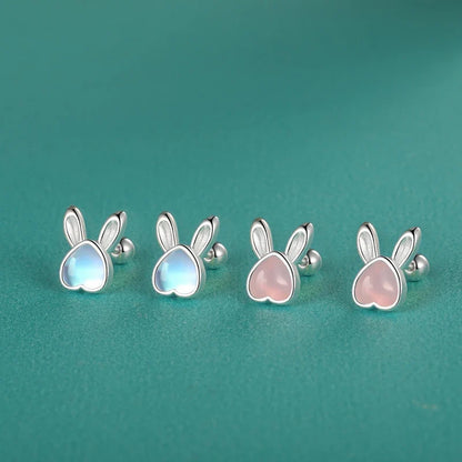 Aretes Conejito con Piedra de Luna