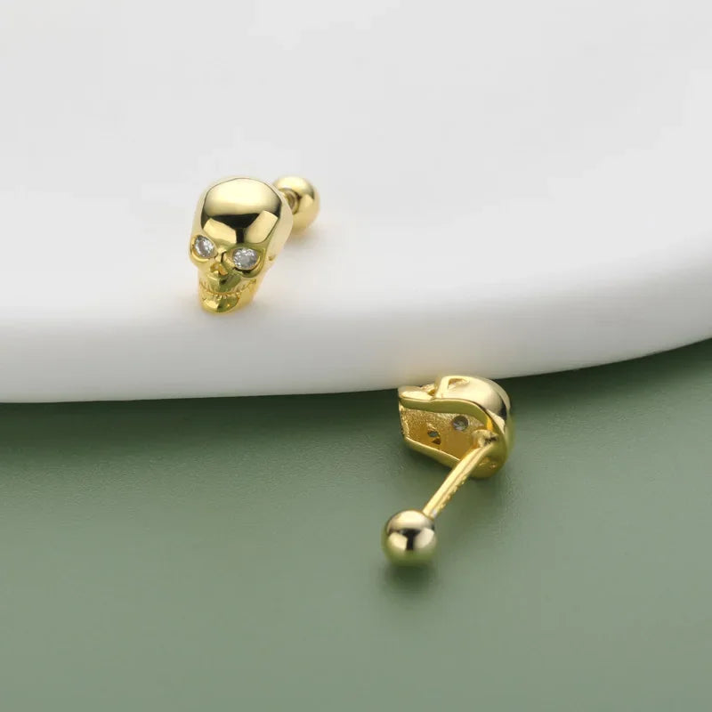 Aretes Calaverita con Cierre de Rosca