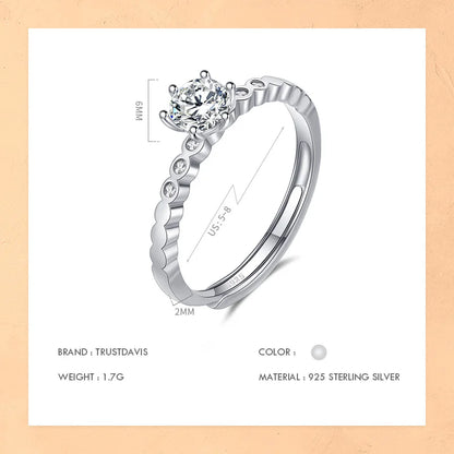 Anillo Ajustable con Zirconias