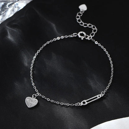 Pulsera Cadena Clip con Corazón