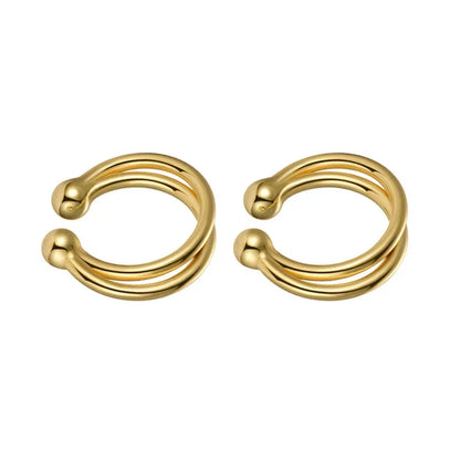 Aretes de Clip Geométricos Minimalistas