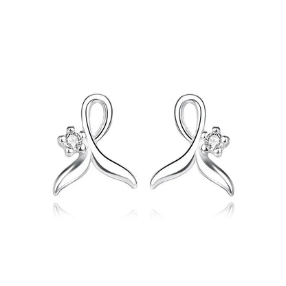 Aretes Cola de Pez con Zirconias
