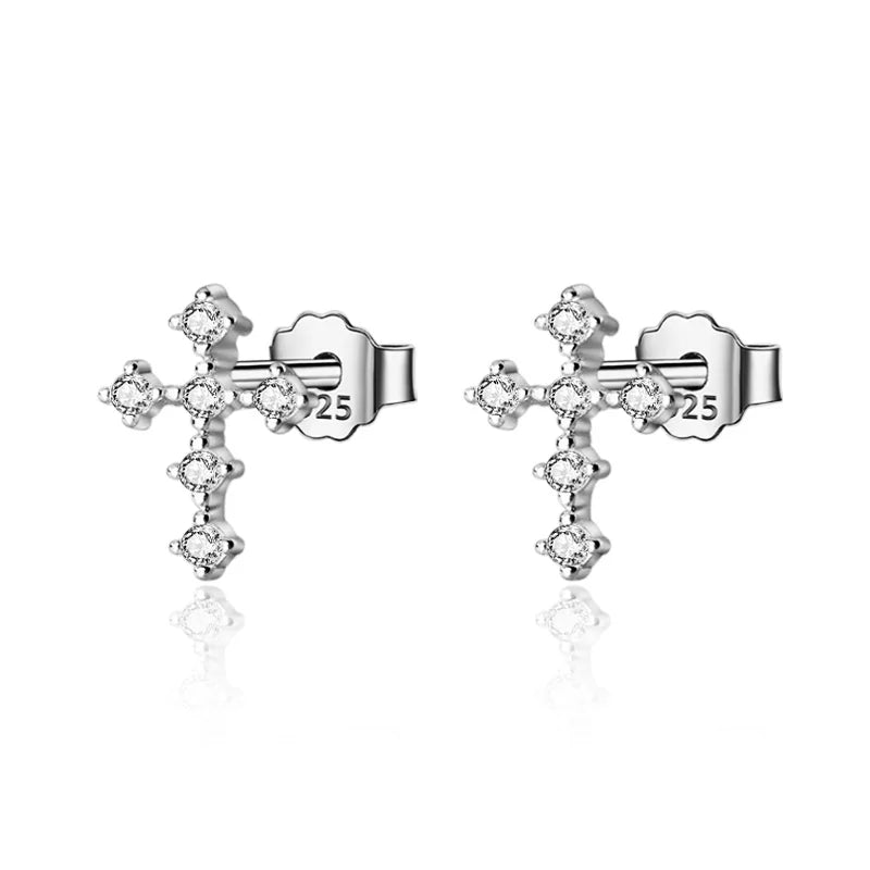 Aretes Cruz con Zirconias