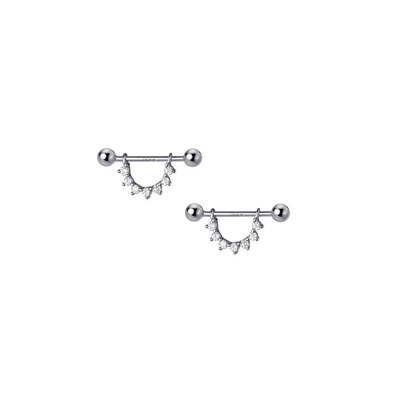 Aretes Forma de U con Zirconias