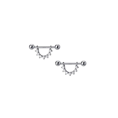 Aretes Forma de U con Zirconias