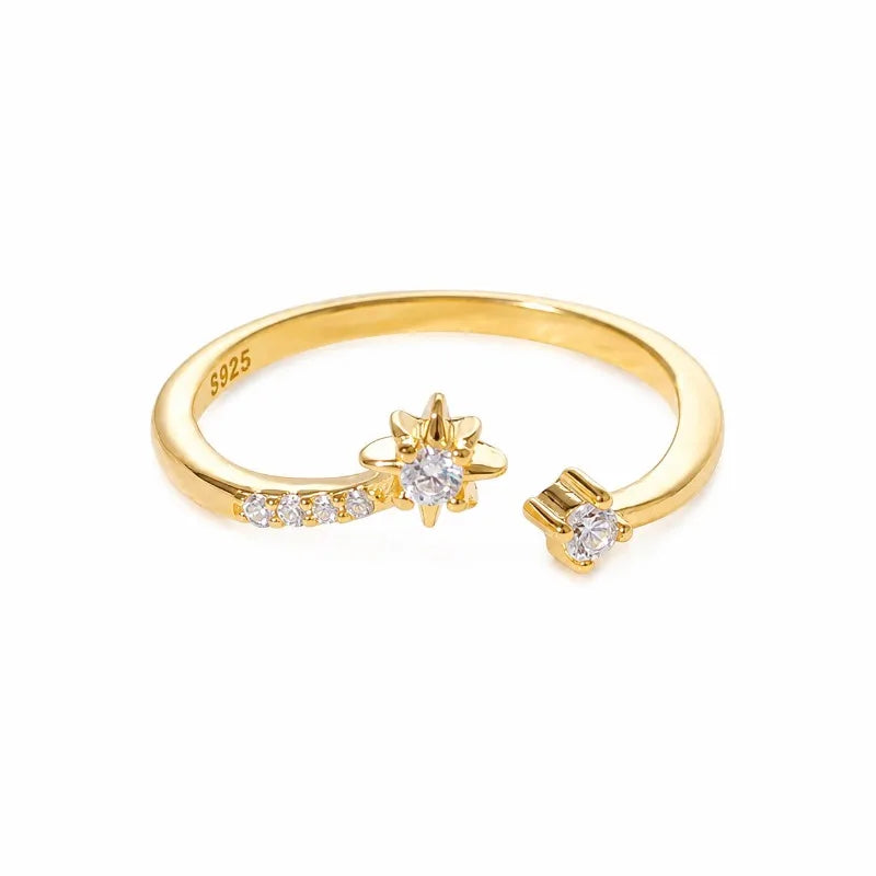 Anillo Abierto Estrella de Ocho Puntas