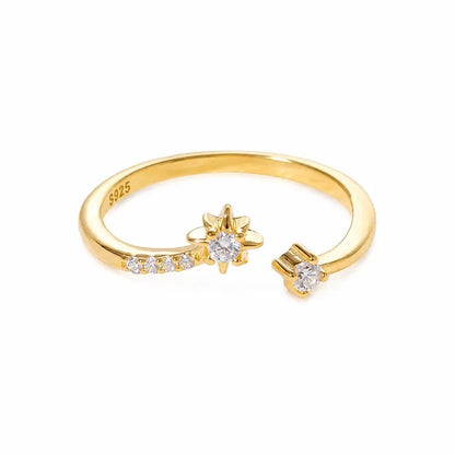 Anillo Abierto Estrella de Ocho Puntas
