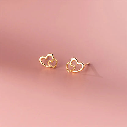 Aretes Botón Corazón
