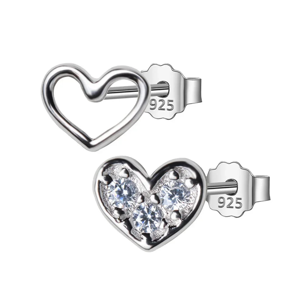 Aretes Corazón Pequeño con Zirconia