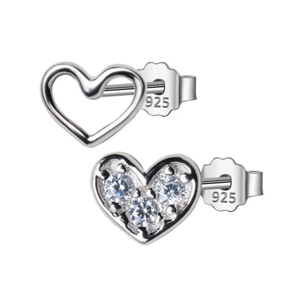 Aretes Corazón Pequeño con Zirconia