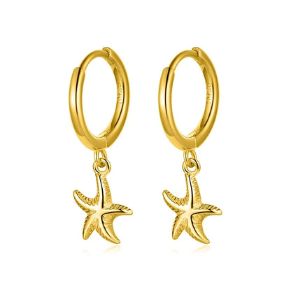 Arracadas con Estrella de Mar Colgante