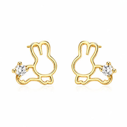 Aretes Conejito con Zirconias